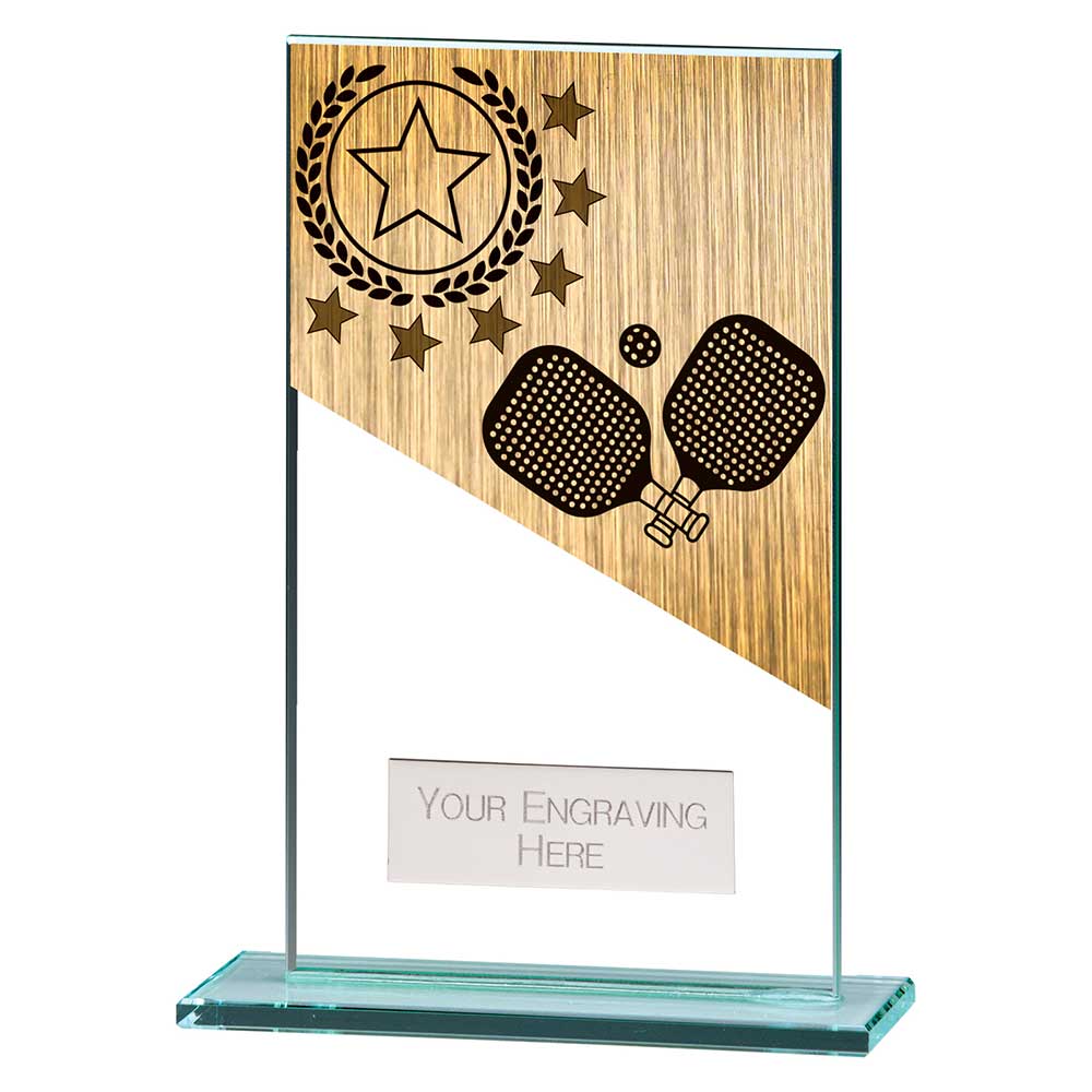 Mustang Pickleball Jade Glass Award