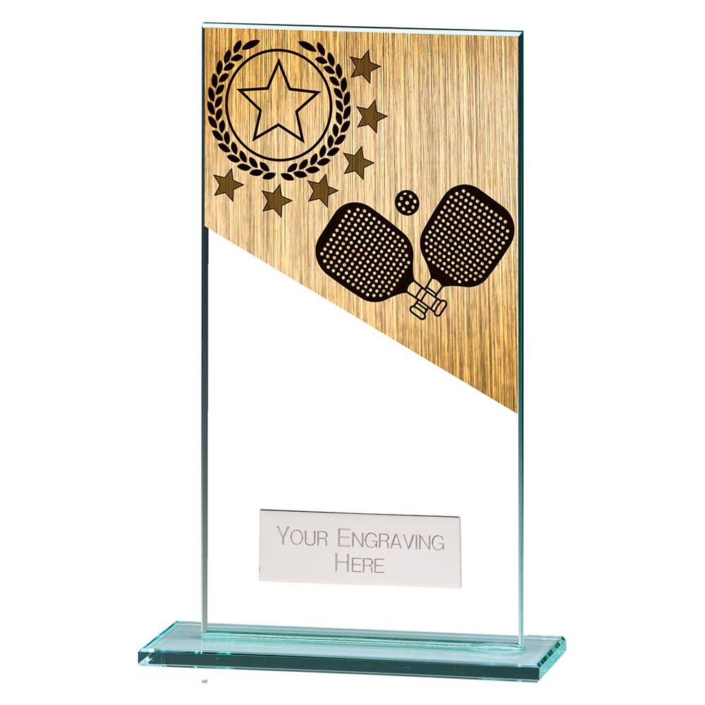 Mustang Pickleball Jade Glass Award