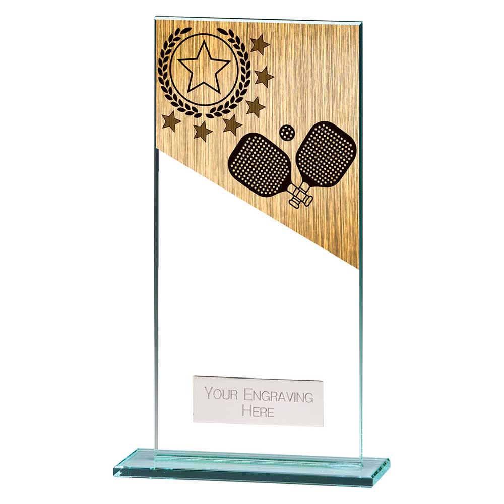 Mustang Pickleball Jade Glass Award