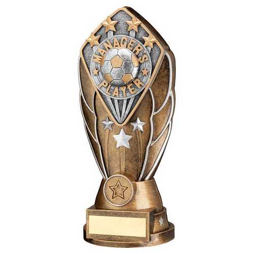 Brz|Silv Diamond Column + Managers Player Disc & Plate (1in Cen) - 9.5in