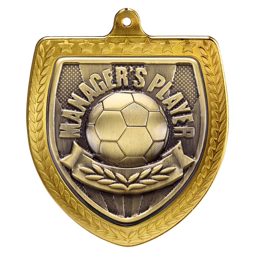 Cobra Football Managers Player Shield Medal Gold