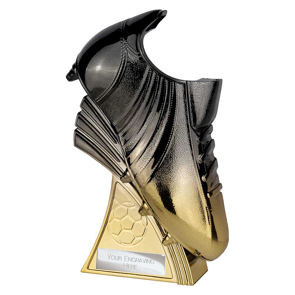 Power Boot Football Heavyweight Award Carbon Black to Gold