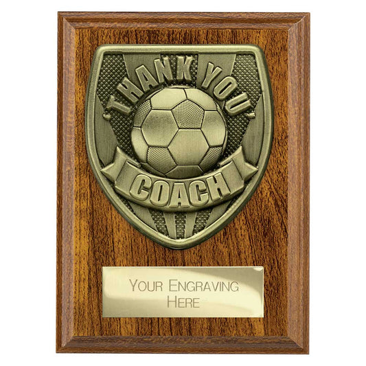 Cobra Plaque Thank you Coach Award Walnut