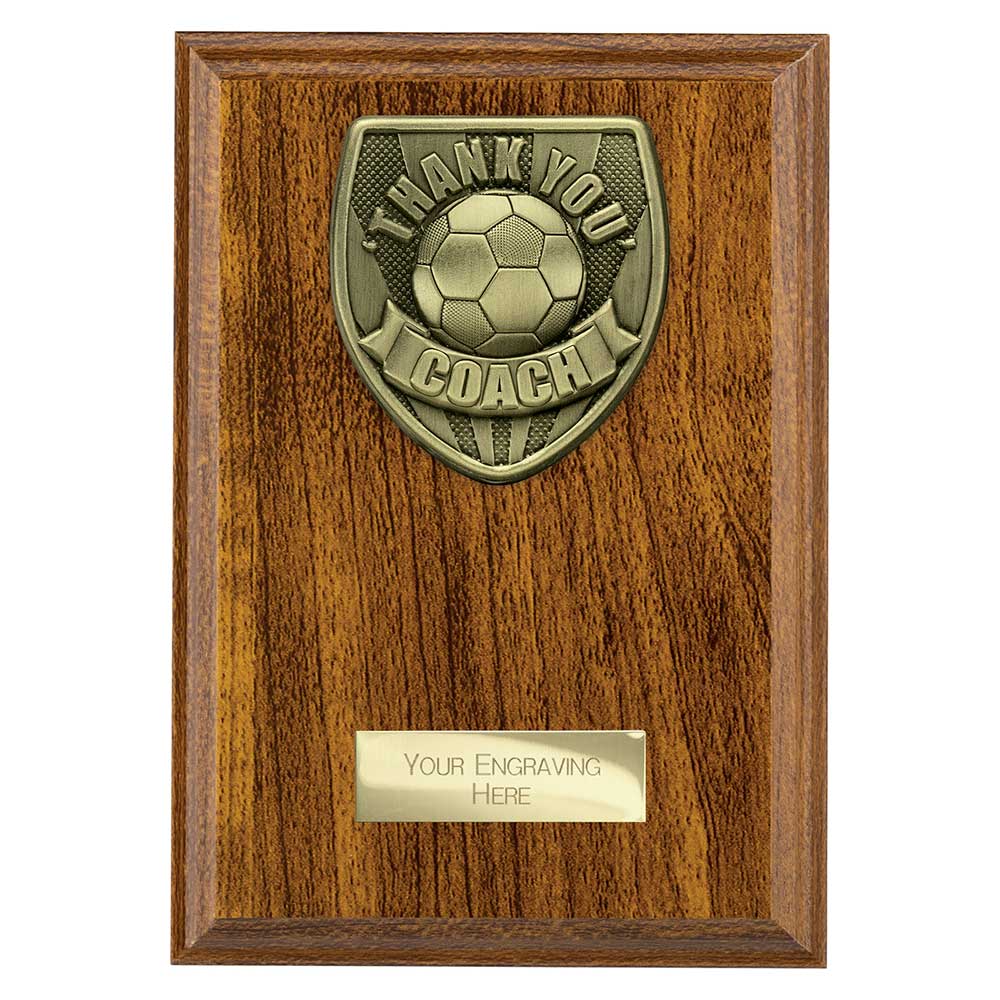 Cobra Plaque Thank you Coach Award Walnut