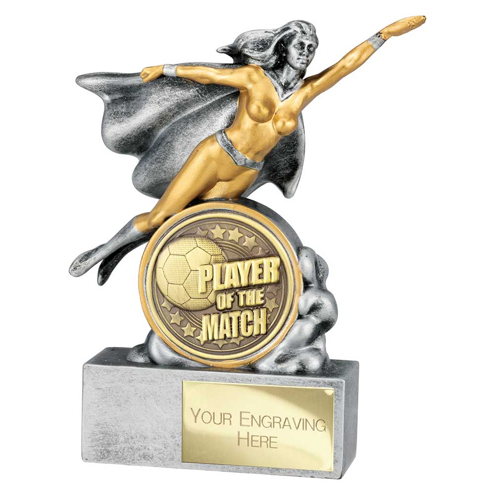 Hero Female Player of Match Award Antique Silver 140mm