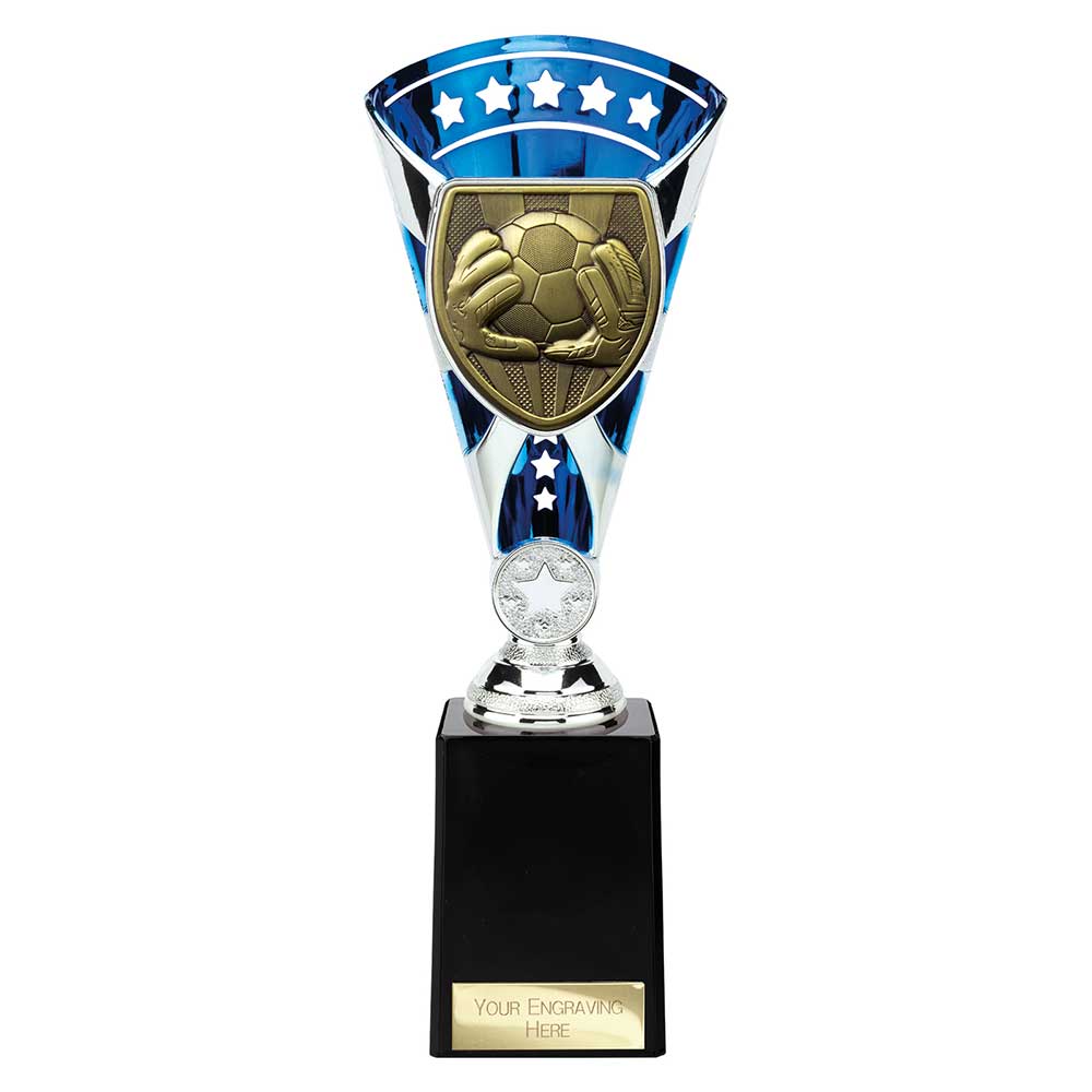 Cobra Star Cup Football Goal Keeper Silver & Blue