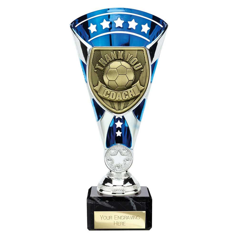 Cobra Star Cup Thank you Coach Silver & Blue