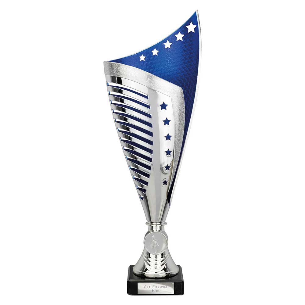 Nebula Trophy Silver & Blue