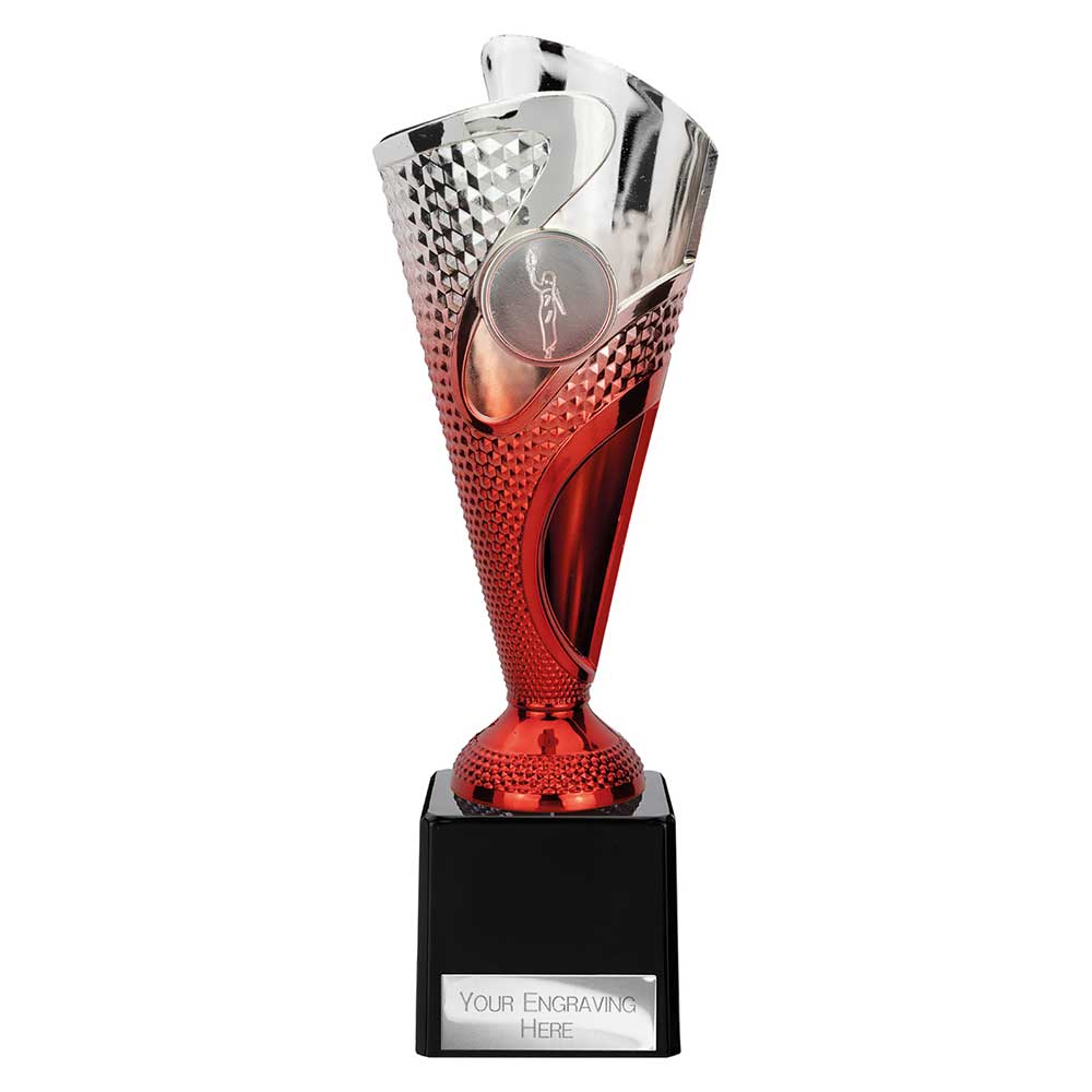 Rodeo Trophy Silver & Red