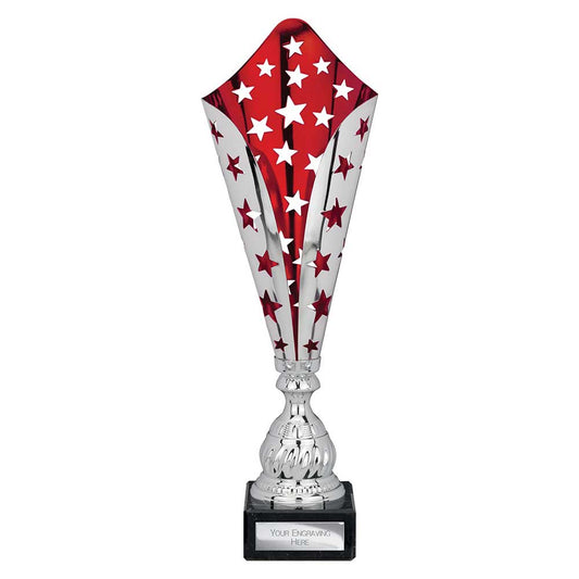 Galaxy Laser Trophy Silver & Red