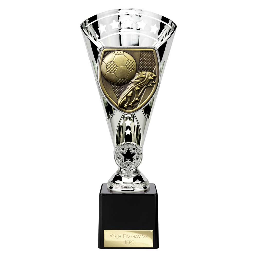 Cobra Star Cup Football Boot & Ball Silver