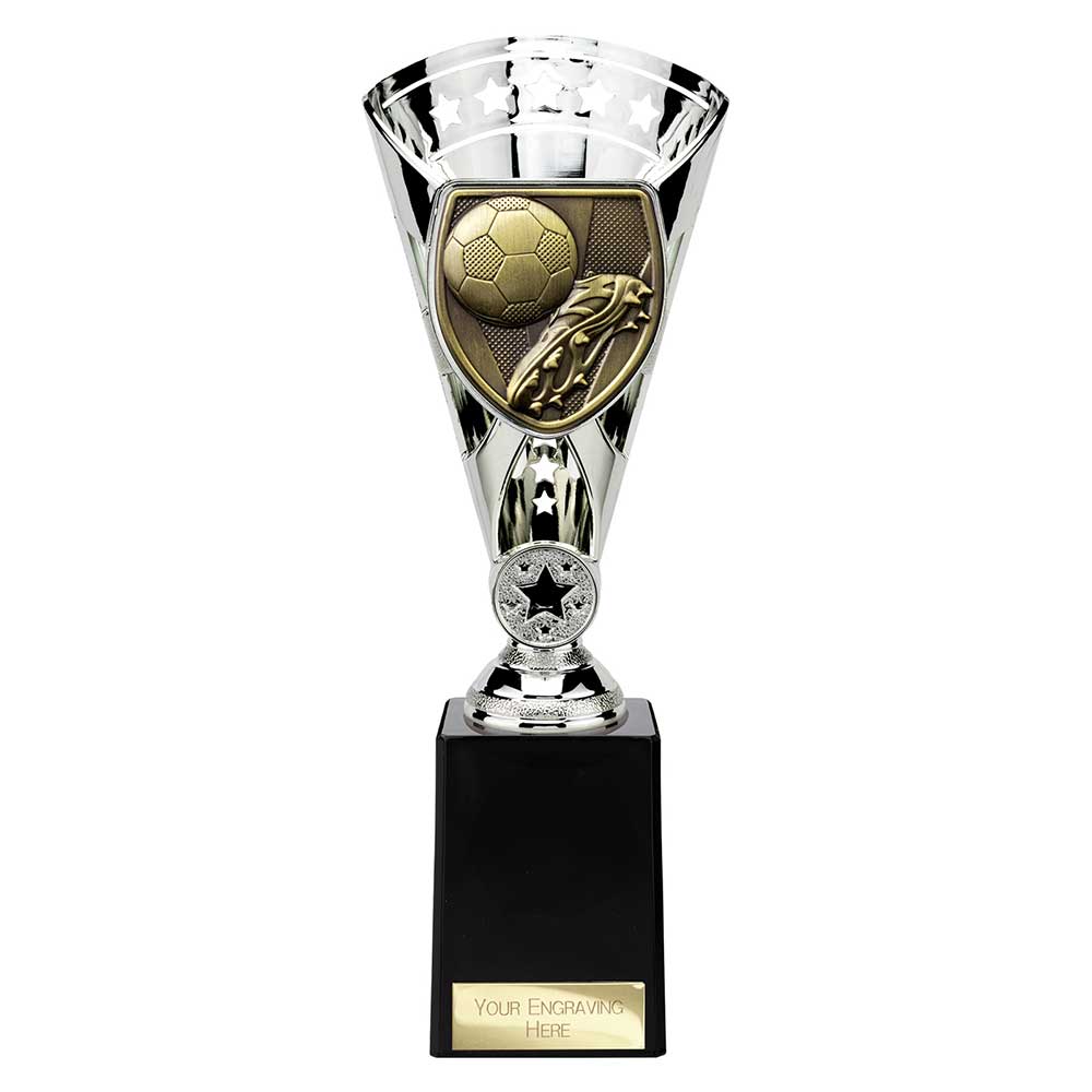 Cobra Star Cup Football Boot & Ball Silver