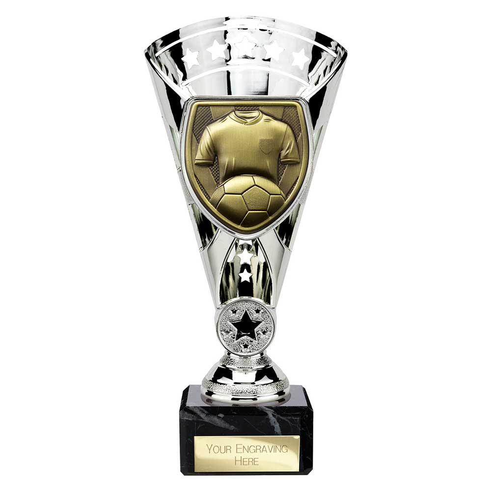 Cobra Star Cup Football Shirt & Ball Silver