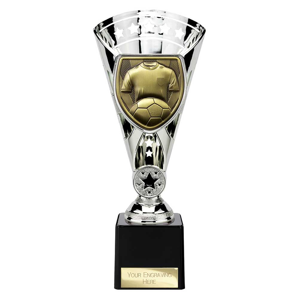 Cobra Star Cup Football Shirt & Ball Silver
