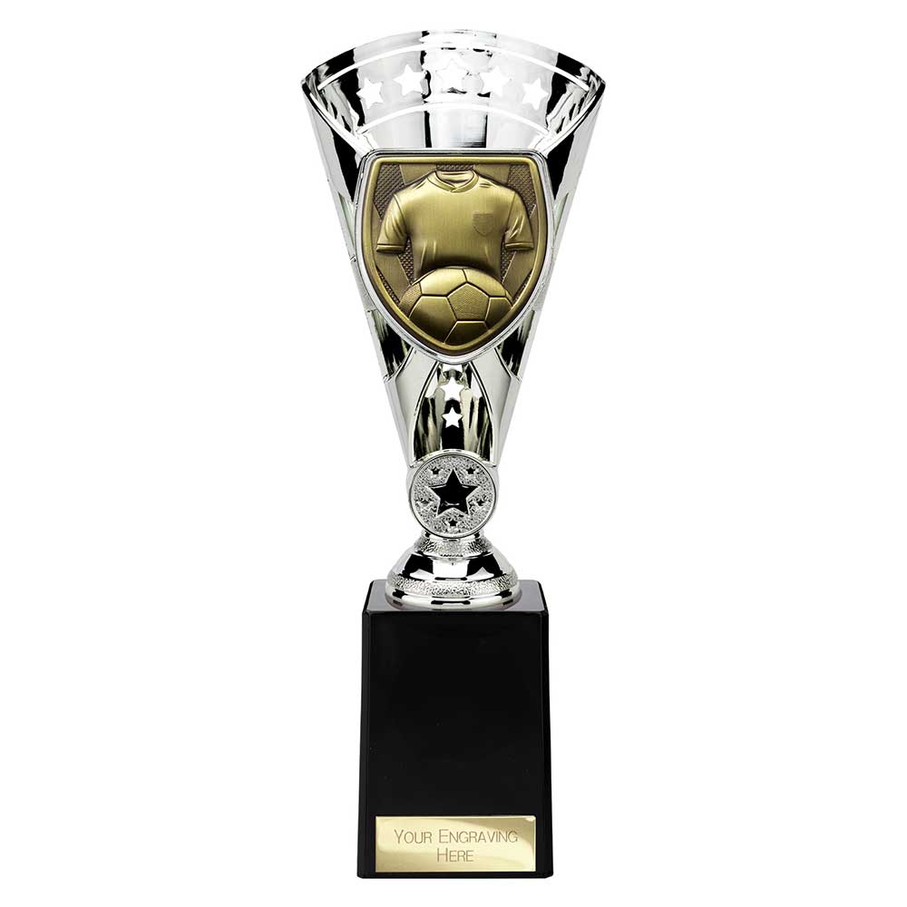 Cobra Star Cup Football Shirt & Ball Silver