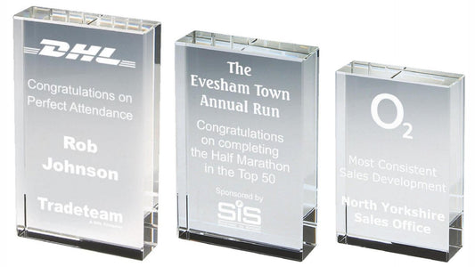 Crystal Block Award (In Presentation Case) - 20mm Thick