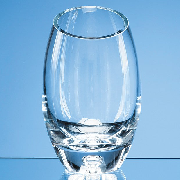 Handmade Bubble Base Oval Vase