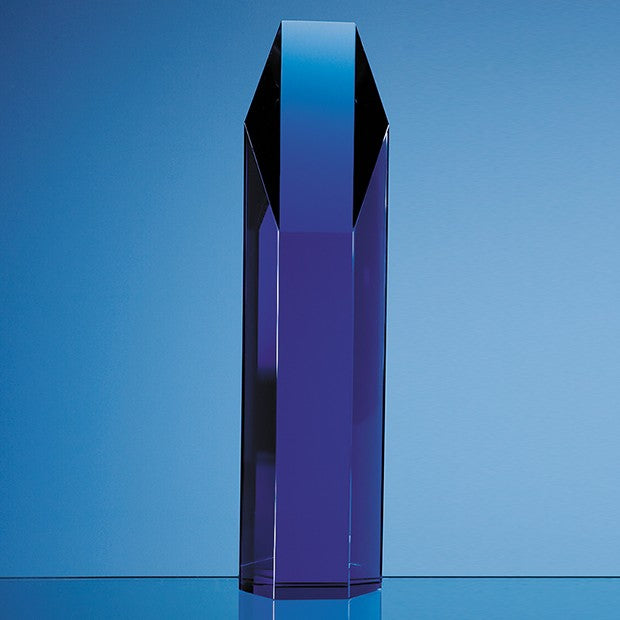 Sapphire Blue Optic Hexagon Award