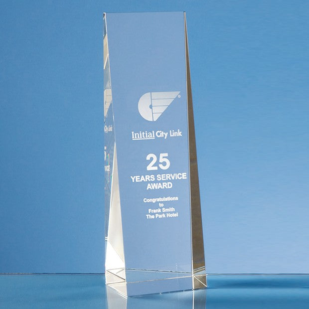 Optical Crystal Wedge Rectangle Award