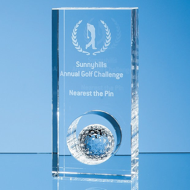 Optical Crystal Golf Ball in the Hole Award