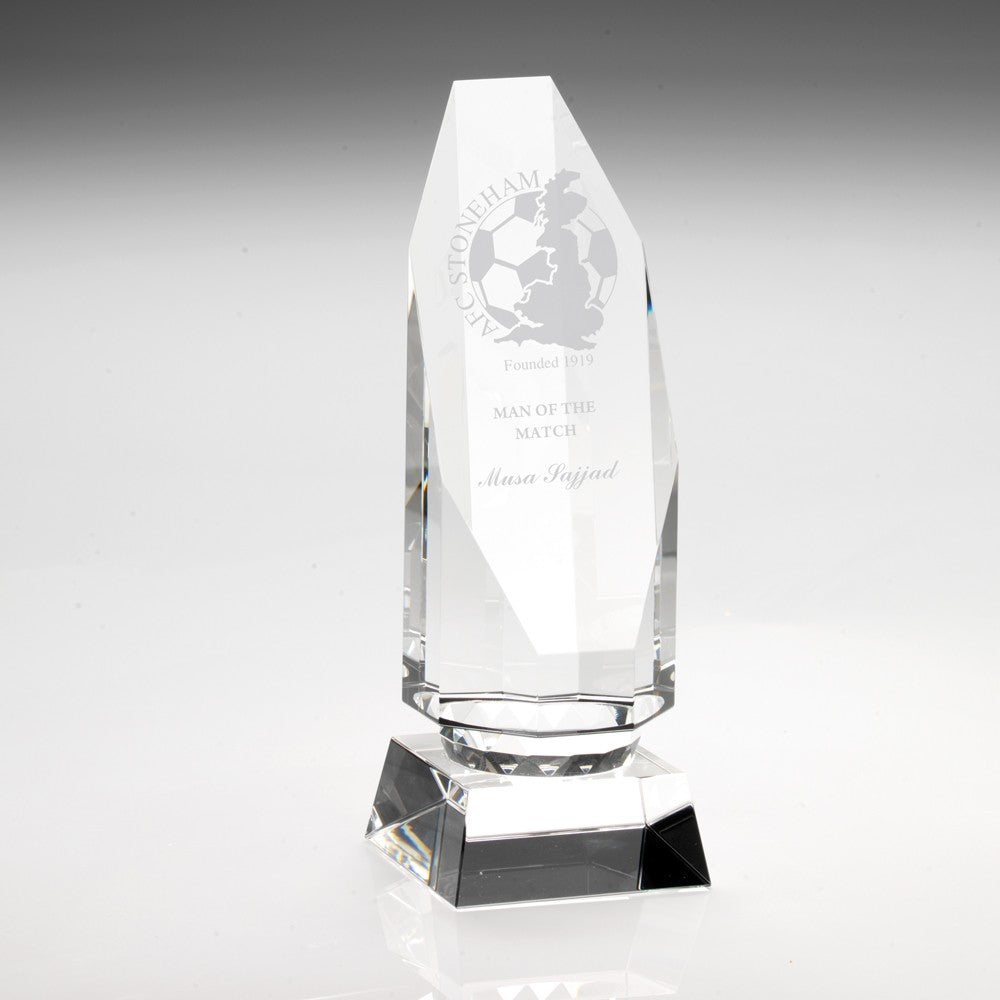 Clear Glass Column On Base