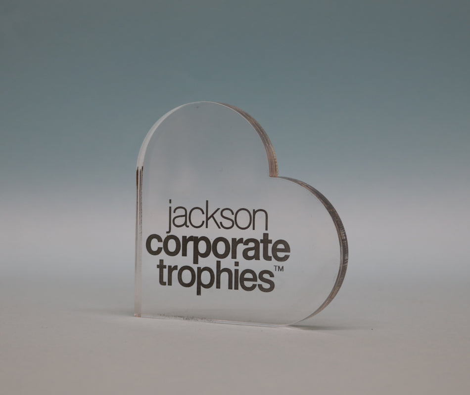 Freestanding Acrylic Heart Award - 3 Sizes