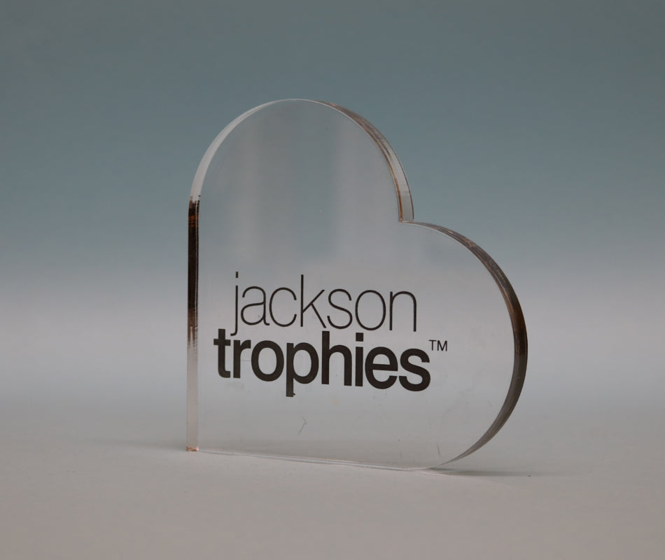 Freestanding Acrylic Heart Award - 3 Sizes