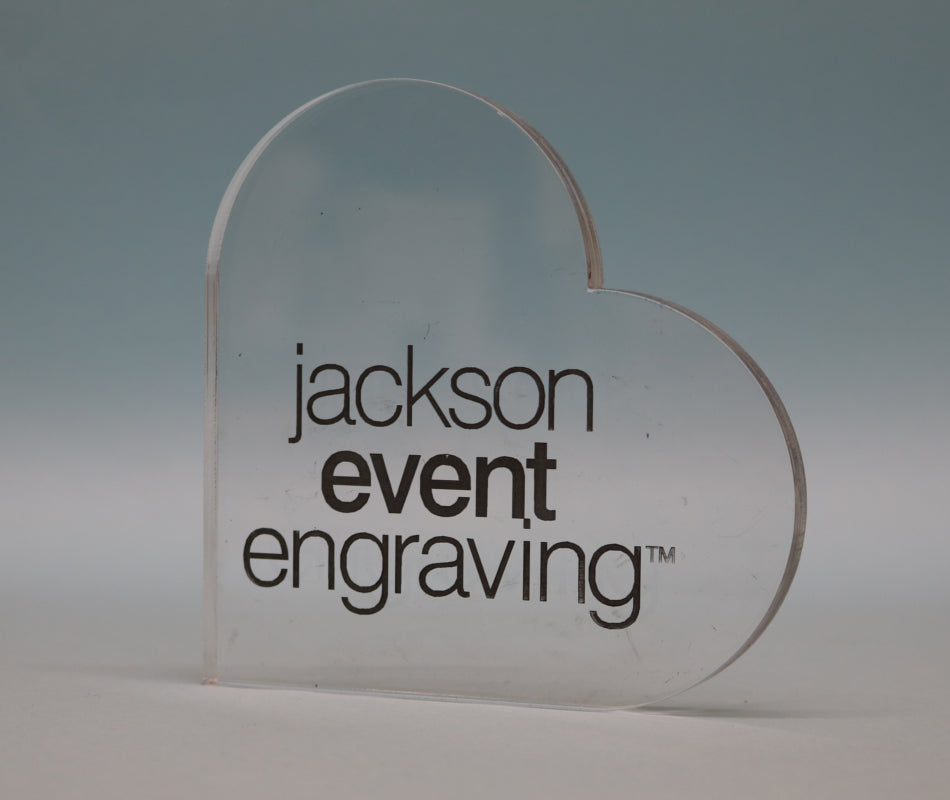 Freestanding Acrylic Heart Award - 3 Sizes