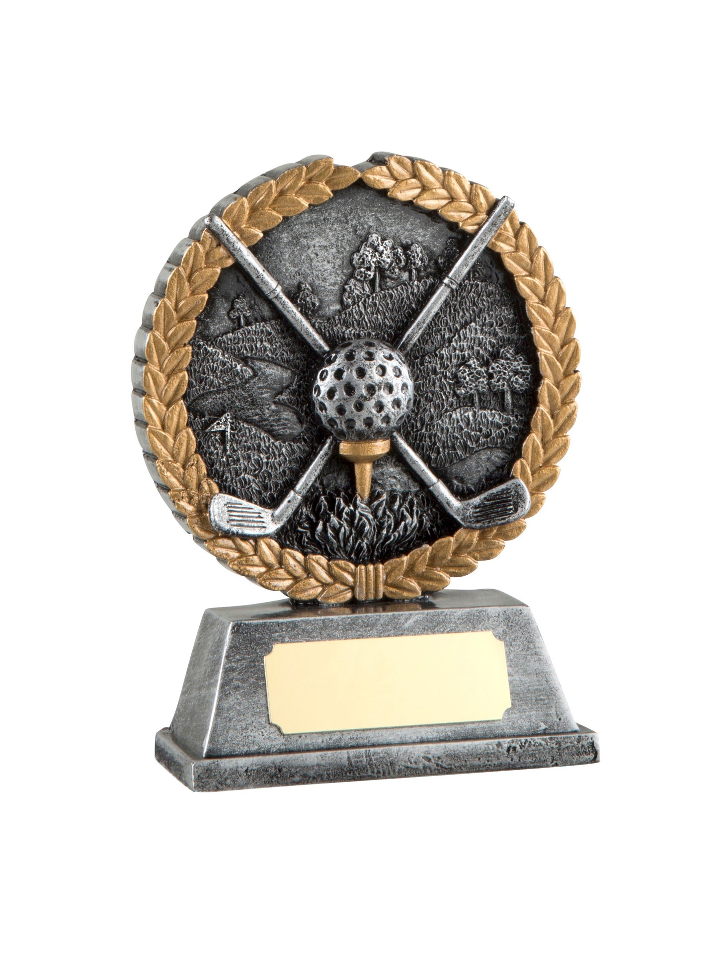 10.5cm Crossed Clubs Golf Award