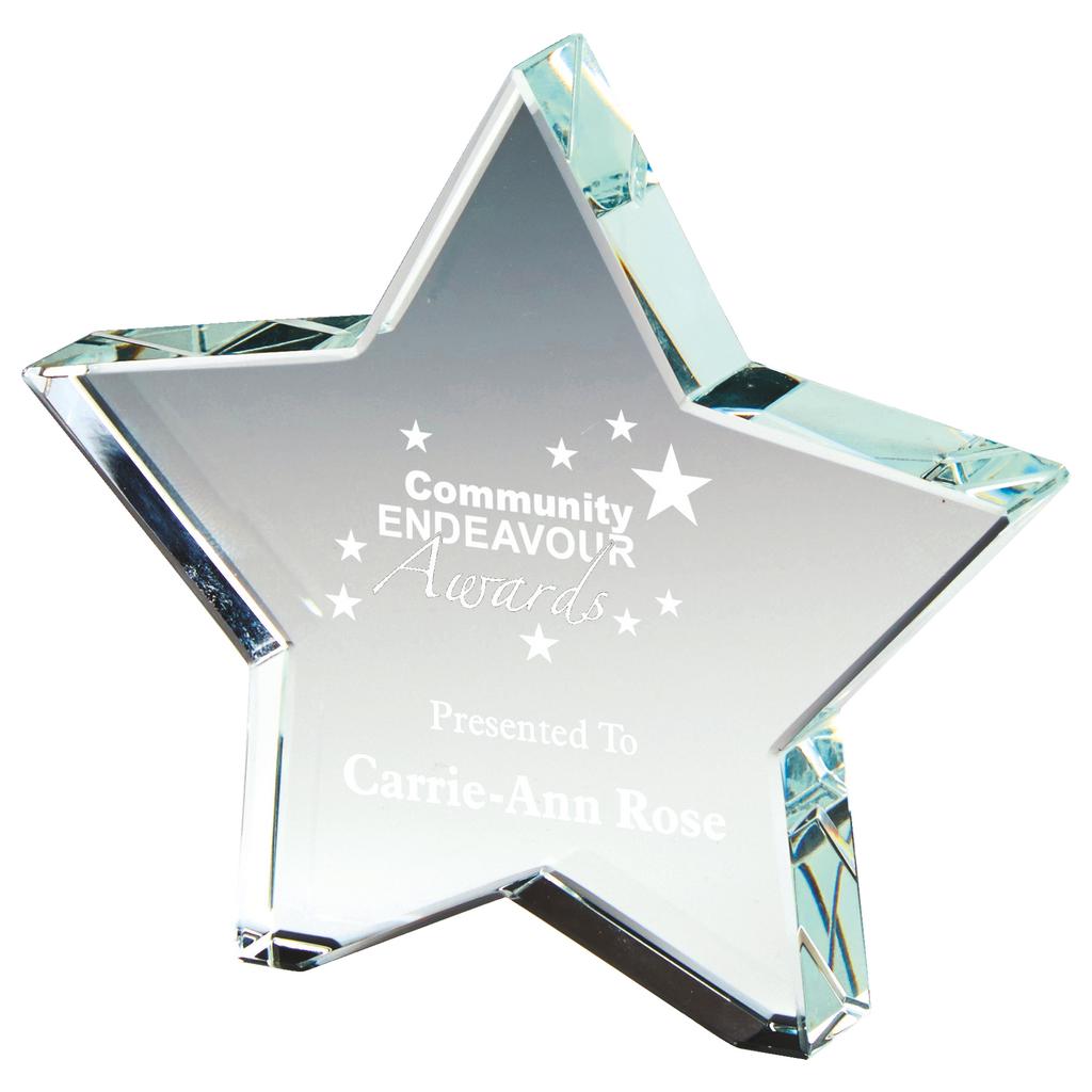 Crystal Star Award - Available in 3 sizes