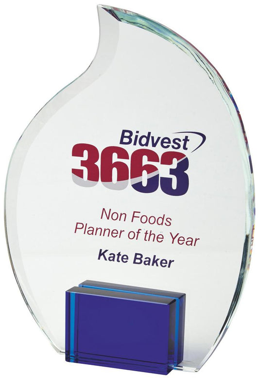 20cm Crystal Flame Award For Colour Print