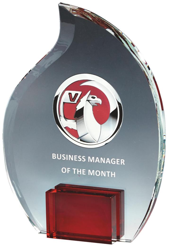 20cm Crystal Flame Award For Colour Print