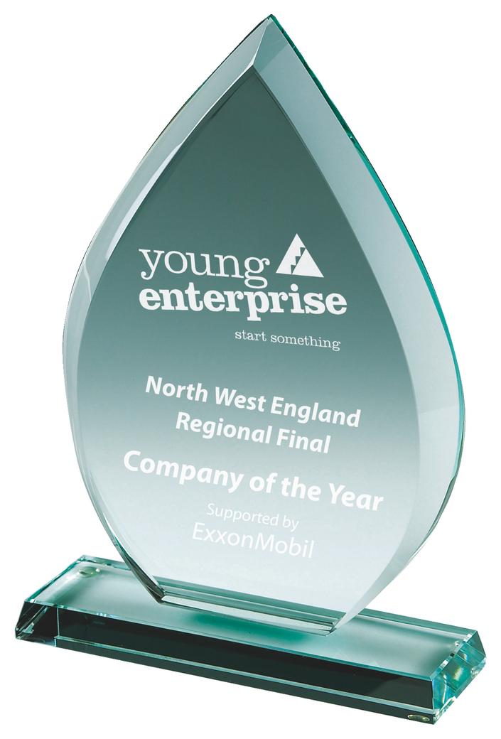 Jade Glass Teardrop Award