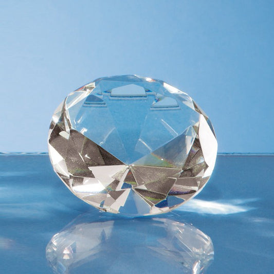 Optical Crystal Clear Diamond Paperweight