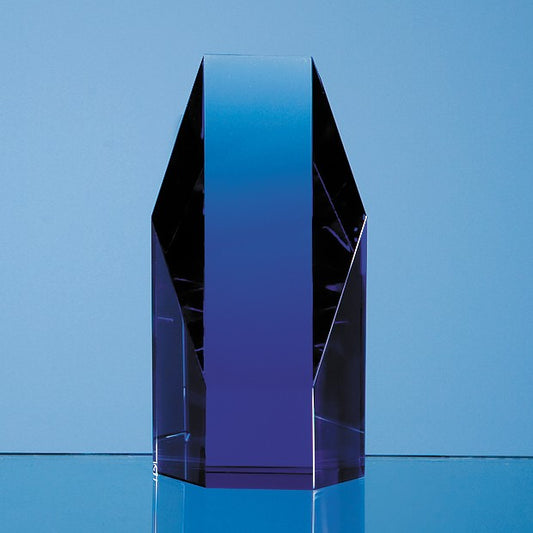 Sapphire Blue Optic Hexagon Award