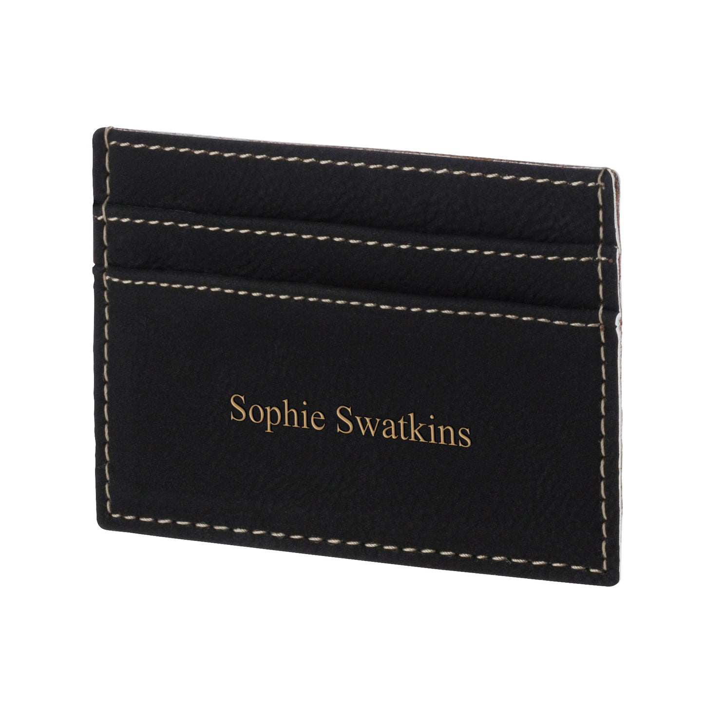 Leatherette Black Credit Card Holder