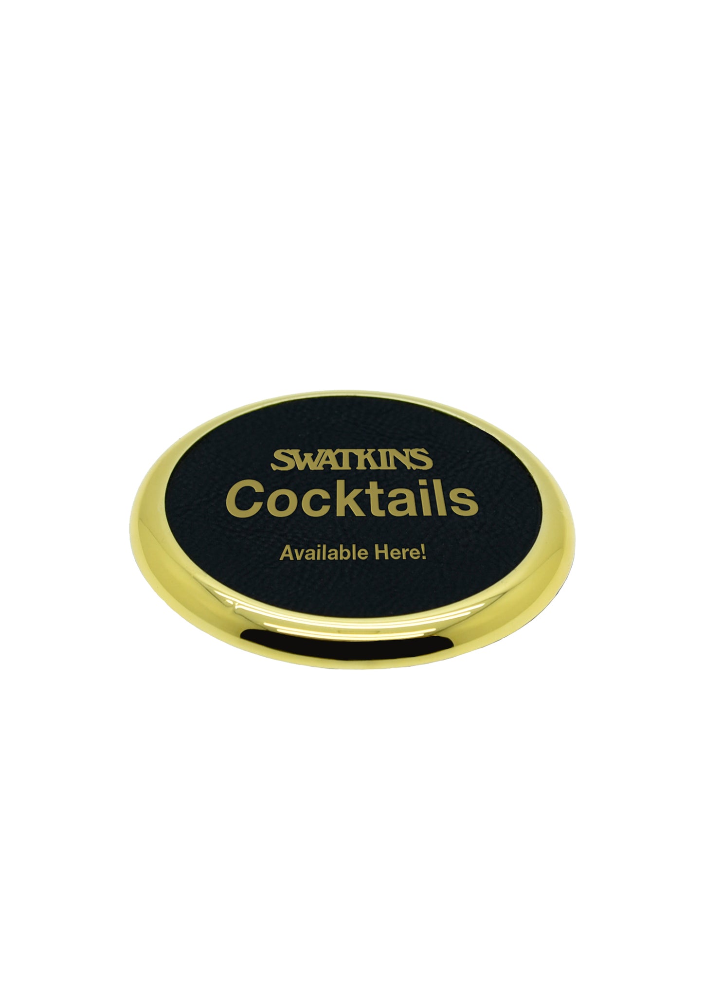 LZS Black with Gold Medal Coaster