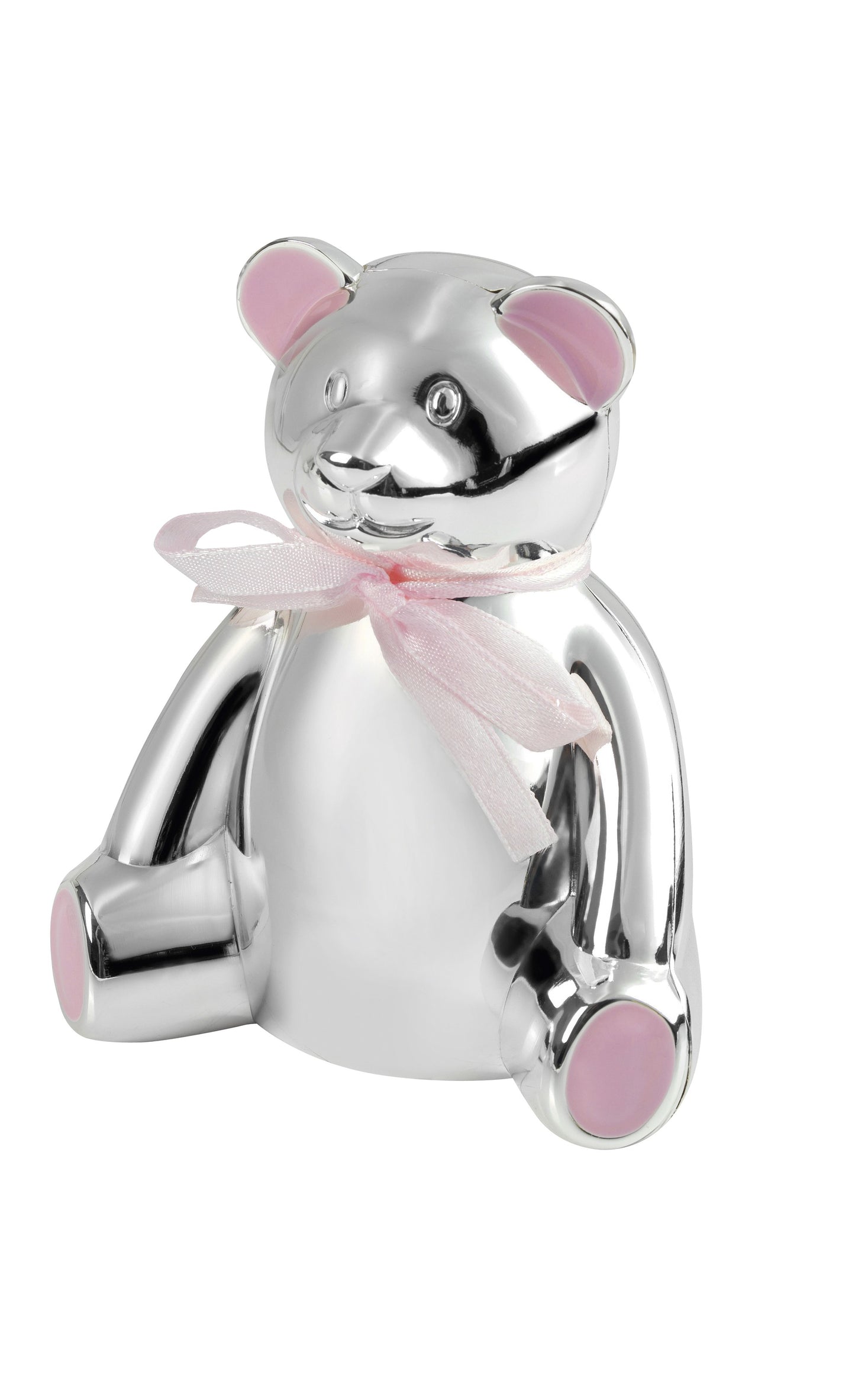 10cm Teddy Bear Money Box Pink Bow