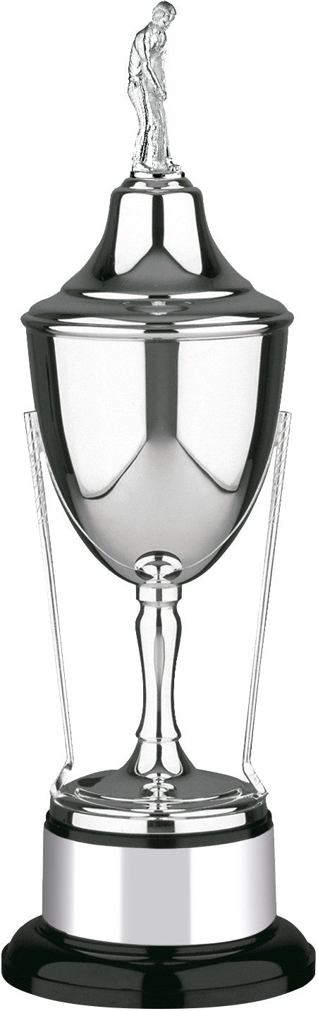35cm Nickel Plated Golf Award