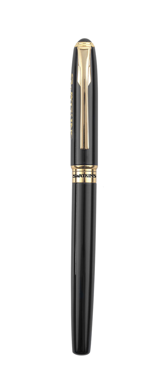 13.5cm Roller Ball Shiney Blk Pen