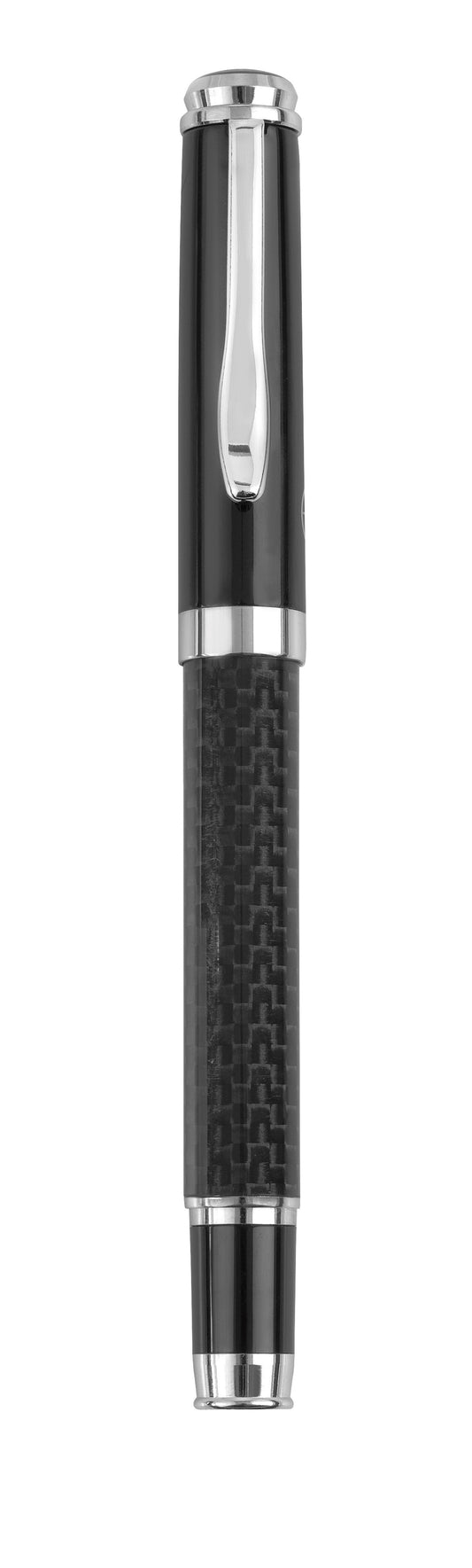 13.5cm Blk CF Fin. Roller Ball Pen