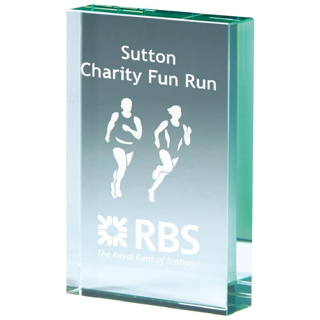 Jade Glass Block Award - 3 Awards