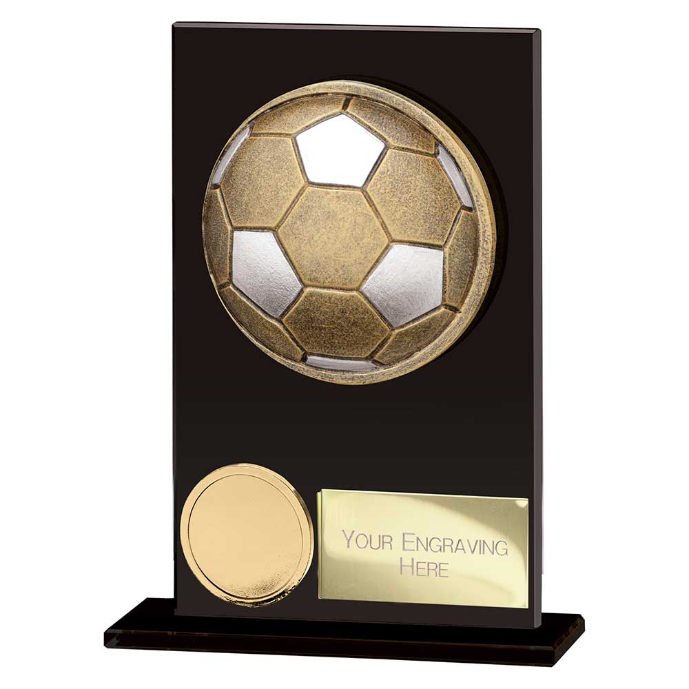 Ikon Hero Football Glass Award Jet Black