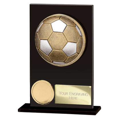Ikon Hero Football Glass Award Jet Black