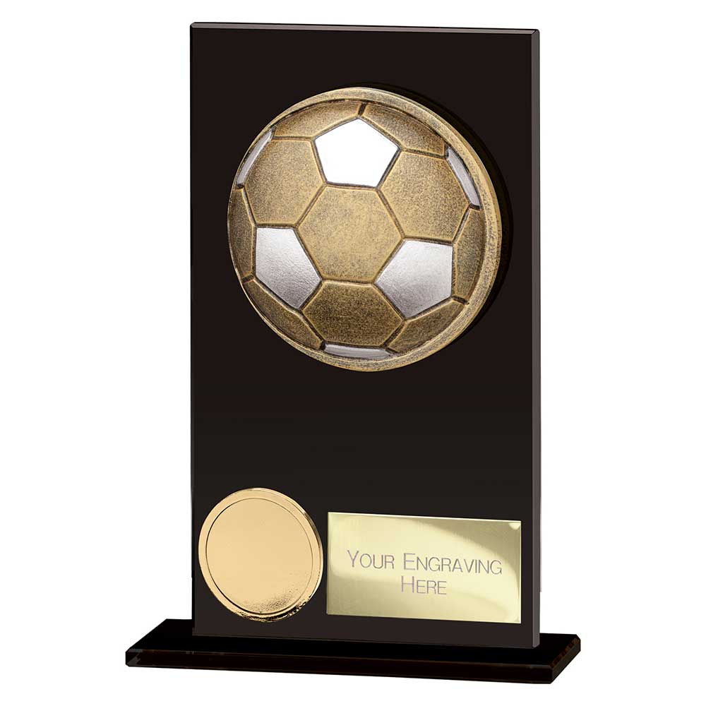 Ikon Hero Football Glass Award Jet Black