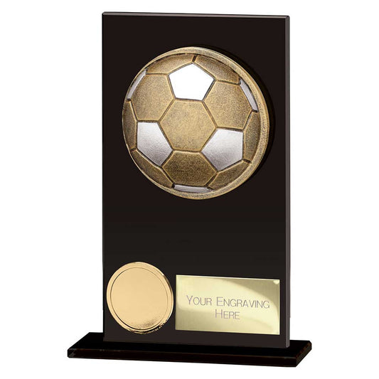 Ikon Hero Football Glass Award Jet Black