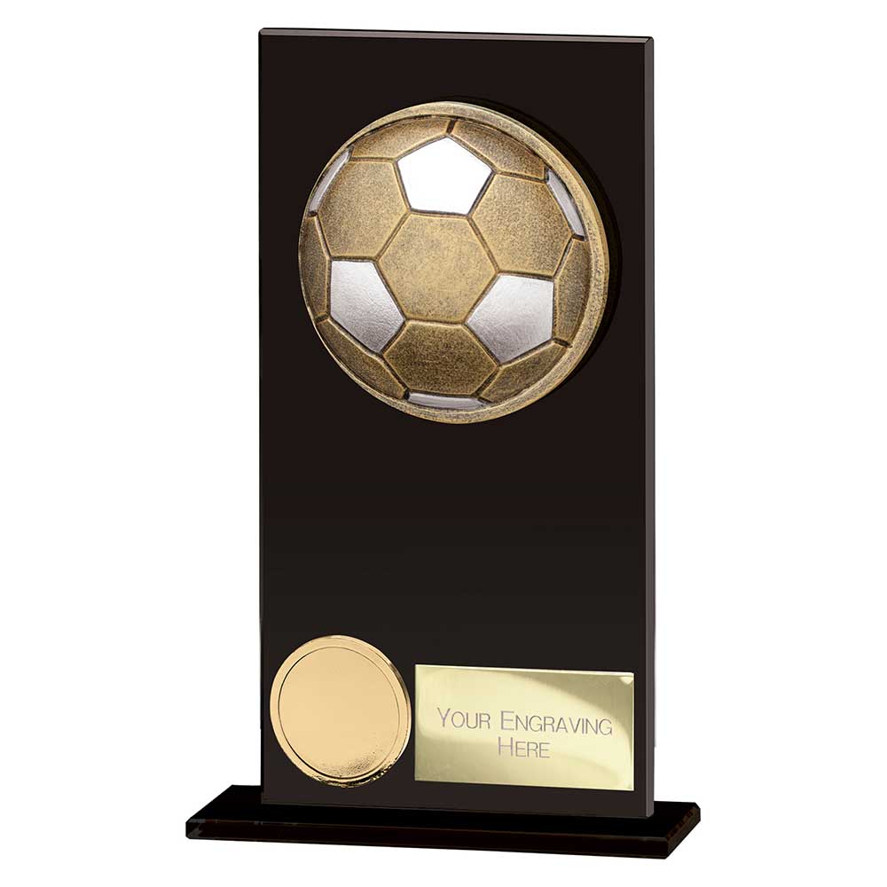 Ikon Hero Football Glass Award Jet Black