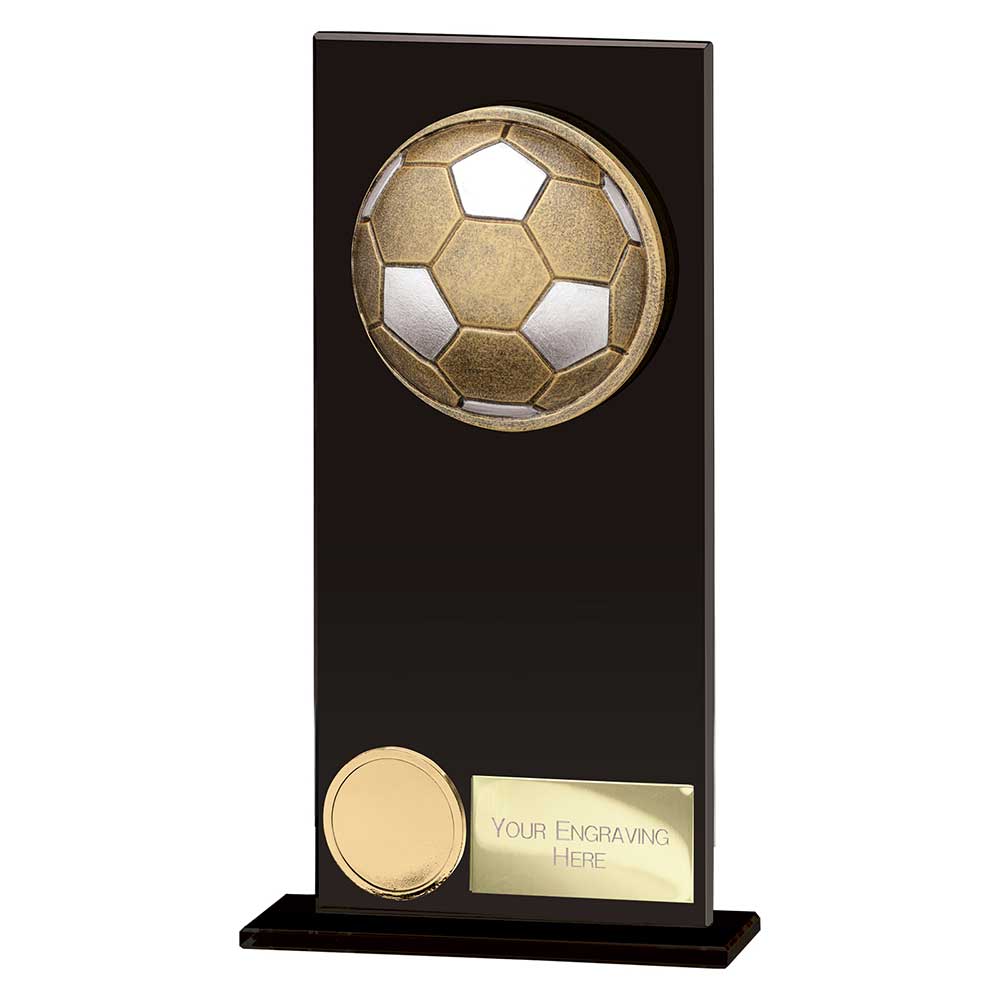 Ikon Hero Football Glass Award Jet Black