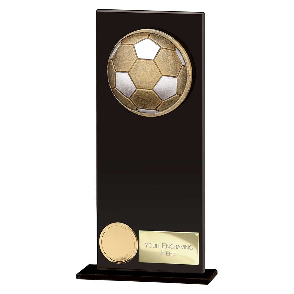 Ikon Hero Football Glass Award Jet Black