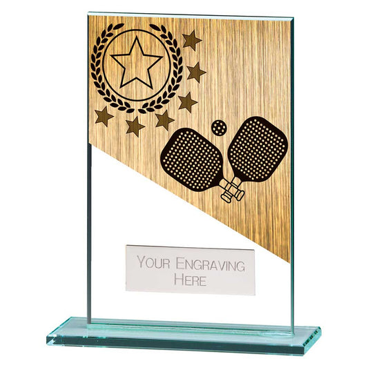 Mustang Pickleball Jade Glass Award